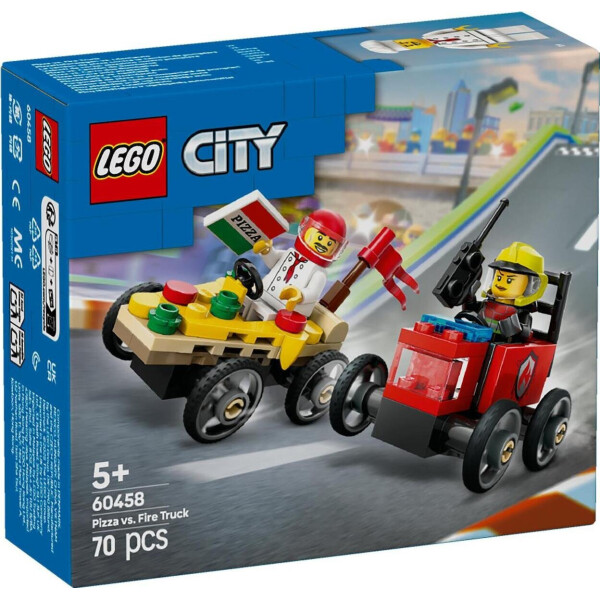 Lego City Pizza vs. Fire Truck για 5 Ετών 70τμχ Κωδικός 60458