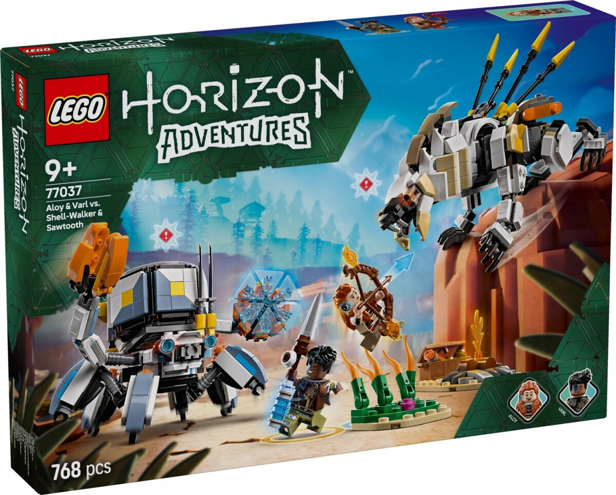 Lego Τουβλάκια Aloy and Varl Vs Shell- Walker and Sawtooth για 9 Ετών 768τμχ Κωδικός 77037
