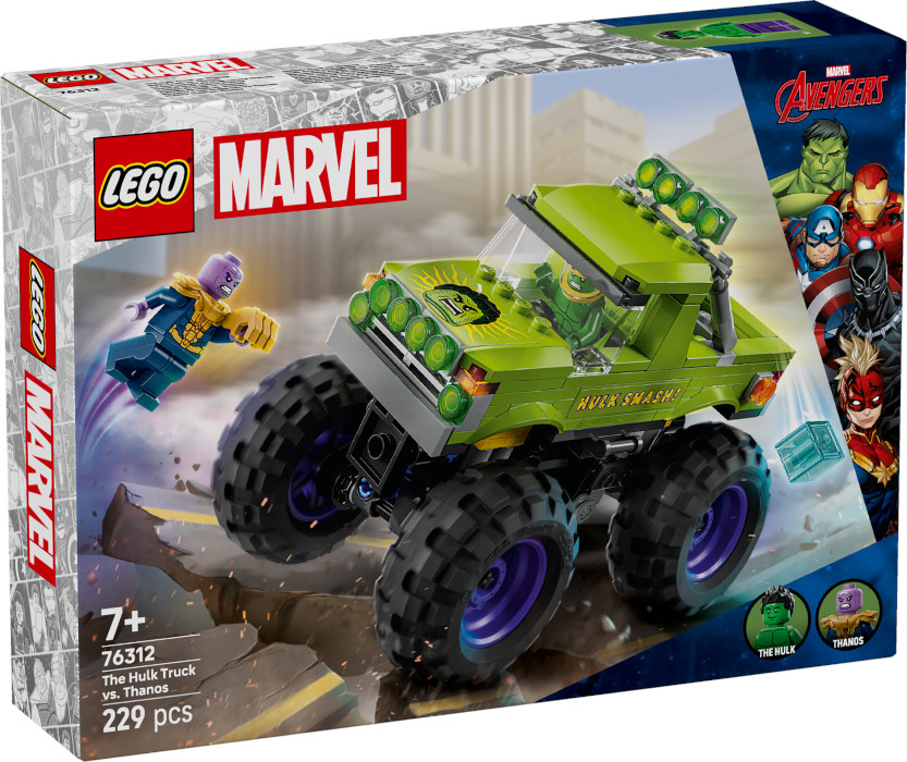 Lego Marvel The Hulk Truck vs. Thanos για 7 Ετών 229τμχ Κωδικός 76312