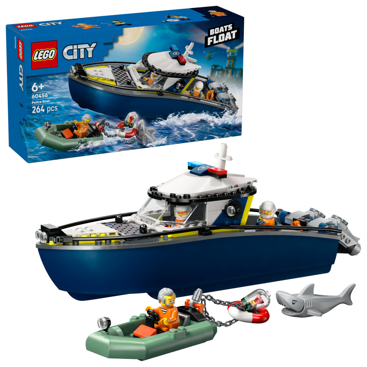 Lego City Police Boat Chase για 6 Ετών 264τμχ Κωδικός 60456