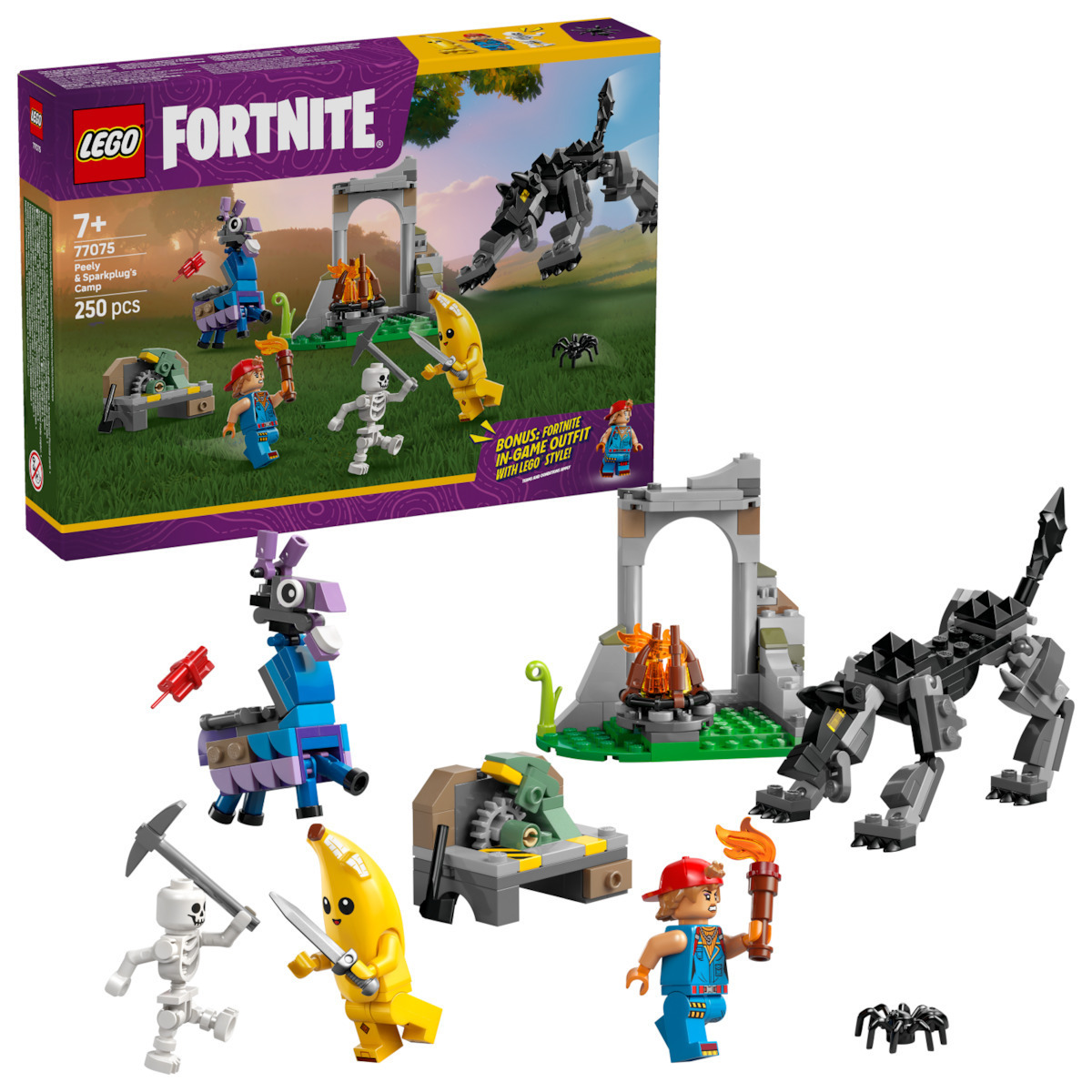 Lego Fortnite Peely Sparkplugs Camp για 7 Ετών 250τμχ Κωδικός 77075
