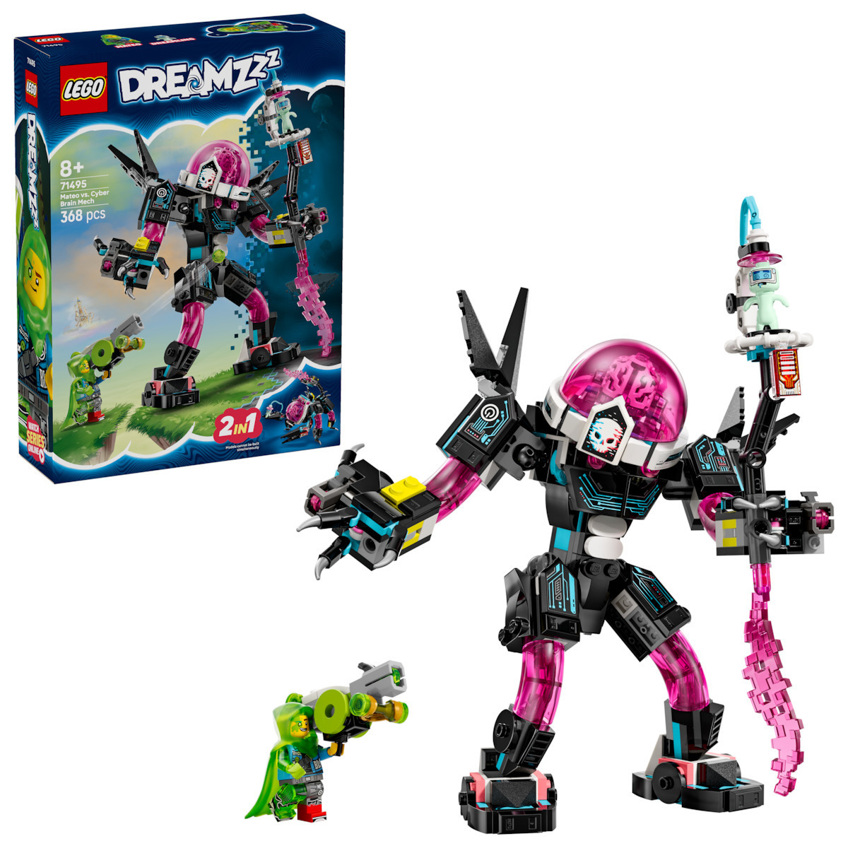 Lego DREAMZzz Mateo Vs Cyber Brain Mech για 8 Ετών 368τμχ Κωδικός 71495