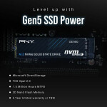 PNY CS2150 SSD 2TB M.2 NVMe PCI Express 5.0 Κωδικός M280CS2150-2TB-TB
