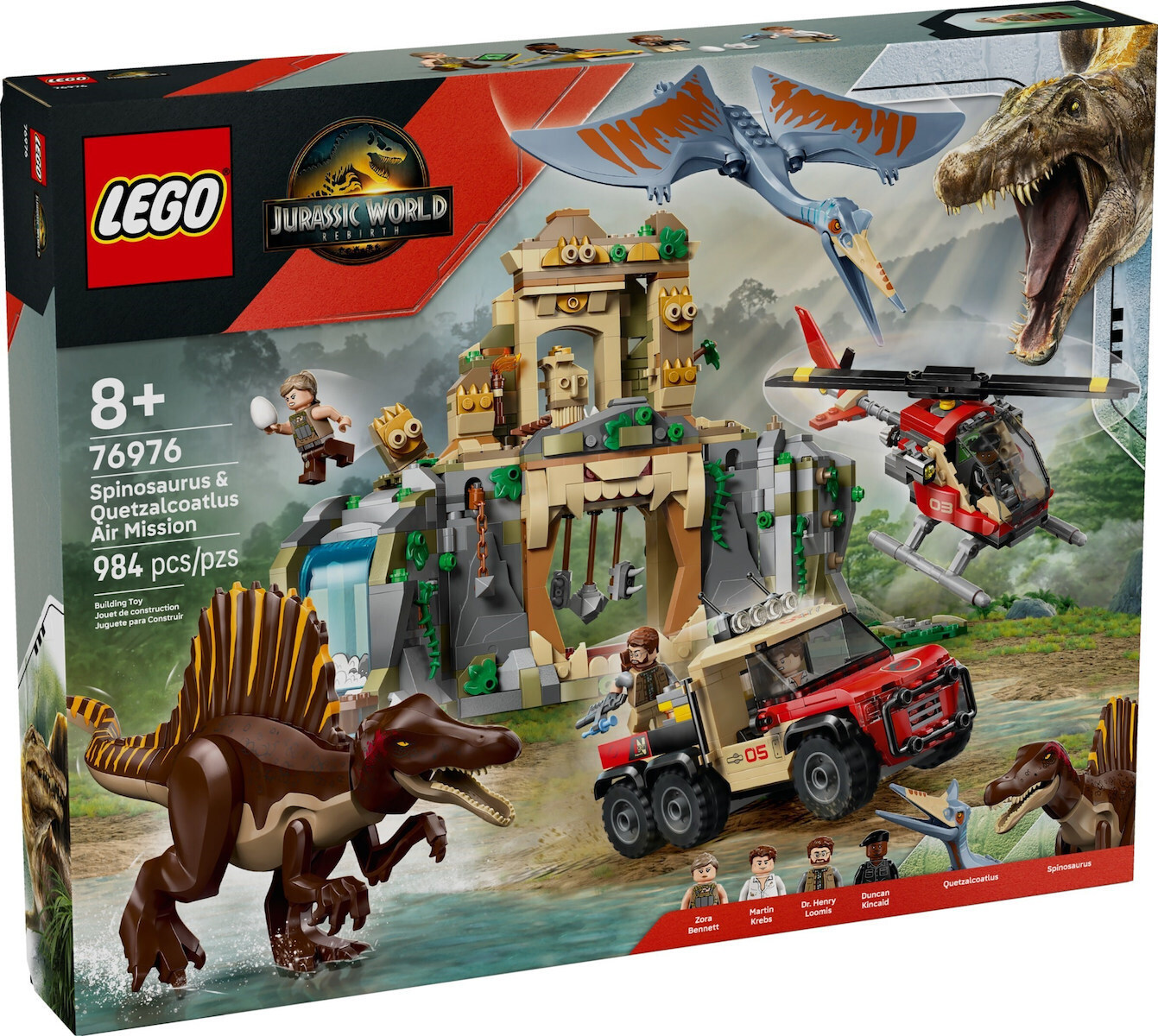 Lego Jurassic World Spinosaurus Quetzalcoatlus Air Mission για 8 Ετών 984τμχ Κωδικός 76976