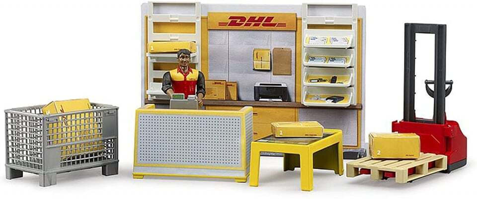 Bruder Παιχνίδι Μινιατούρα Κατάστημα DHL με Υπάλληλο για 4 Ετών
