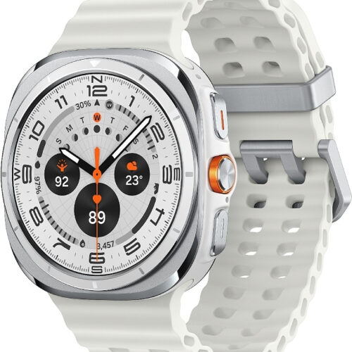 Samsung Galaxy Watch Ultra 2025 Titanium 47mm Αδιάβροχο με eSIM και Παλμογράφο Λευκό