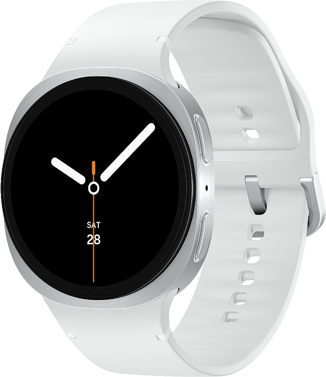 Samsung Galaxy Watch8 LTE Aluminium 44mm Αδιάβροχο με eSIM και Παλμογράφο Ασημί