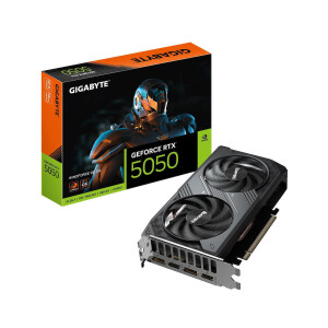 Gigabyte GeForce RTX 5050 8GB GDDR6 Windforce OC Κάρτα Γραφικών Κωδικός GV-N5050WF2OC-8GD
