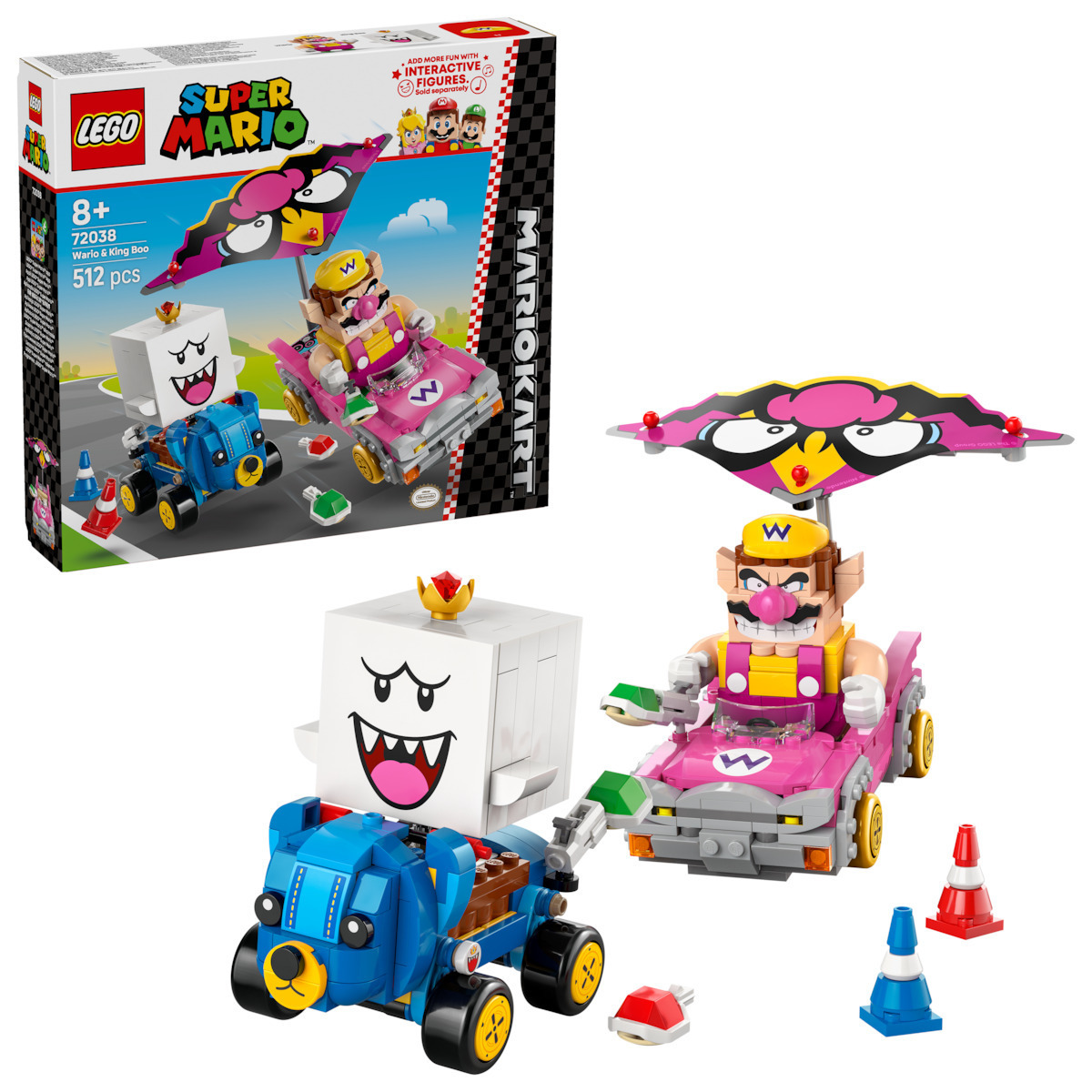 Lego Super Mario Mario Kart Wario King Boo για 8 Ετών 512τμχ Κωδικός 72038