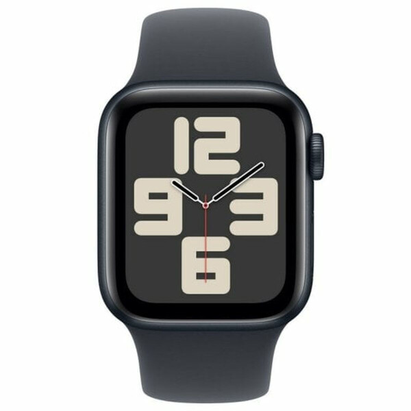 Apple Watch SE 2024 Aluminium 40mm Αδιάβροχο με Παλμογράφο Midnight με Midnight Sport Band S/M