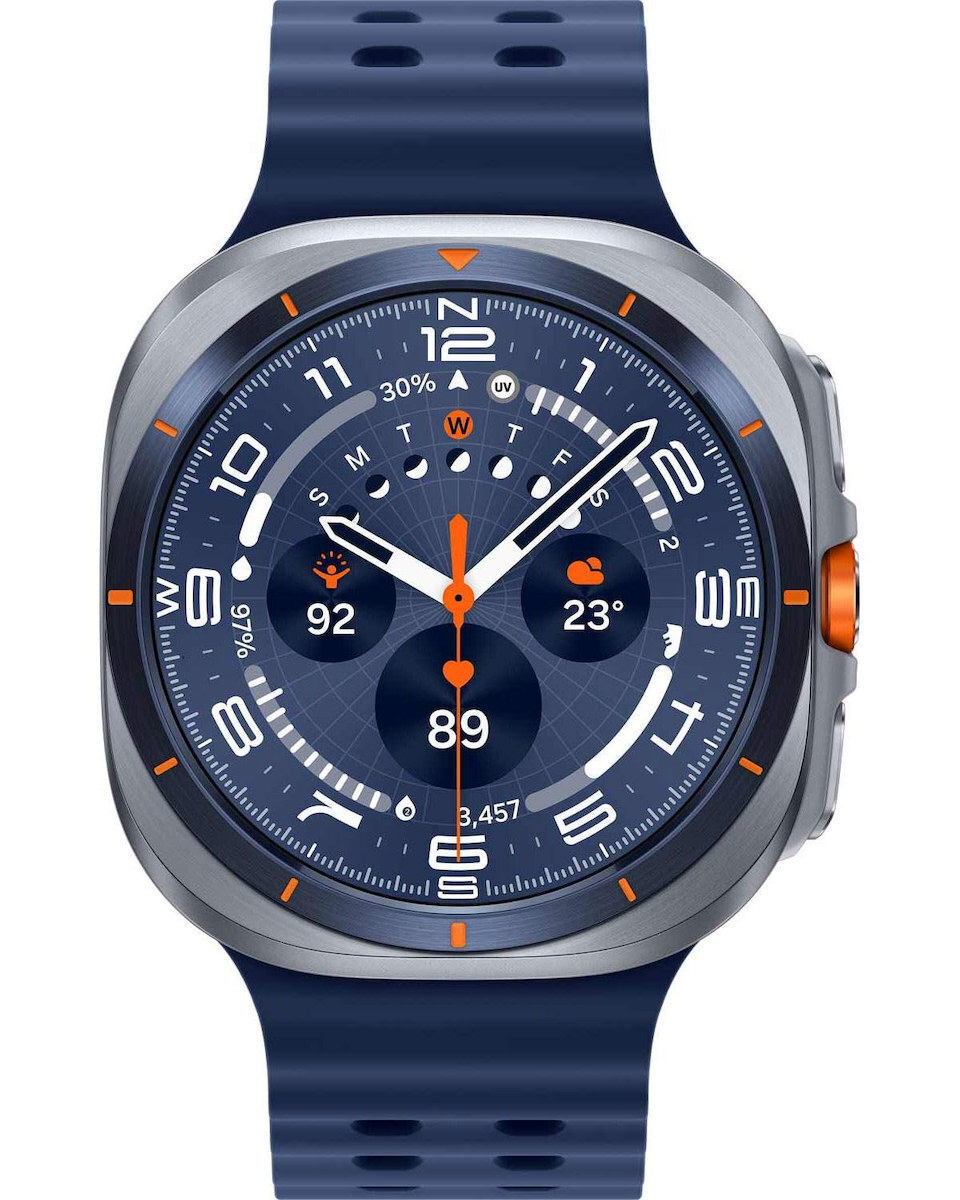 Samsung Galaxy Watch Ultra 2025 Titanium 47mm Αδιάβροχο με eSIM και Παλμογράφο Μπλε