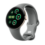 Google Pixel Watch 3 LTE Aluminium 41mm Αδιάβροχο με Παλμογράφο Champagne Gold Aluminum Case / Hazel Band