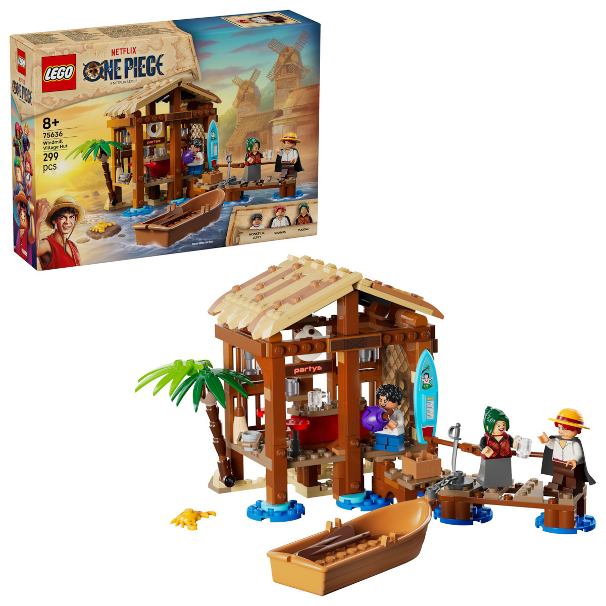 Lego Τουβλάκια One Piece - Windmill Village Hut για 8 Ετών 299τμχ Κωδικός 75636