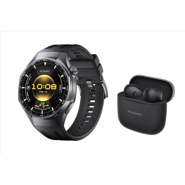 Huawei Watch GT 6 Pro Titanium 46mm Αδιάβροχο με Παλμογράφο Black Huawei Freebuds SE 3 Black