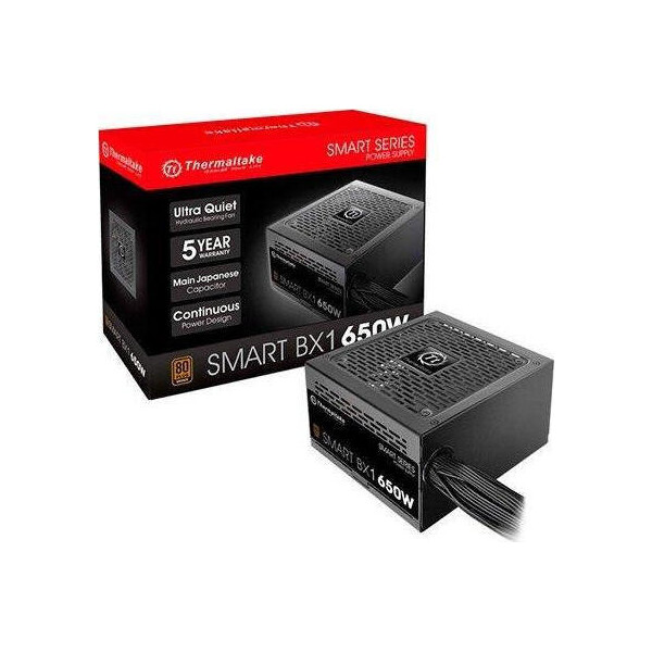 Thermaltake Smart BX1 650W Μαύρο Τροφοδοτικό Υπολογιστή Full Wired 80 Plus Bronze