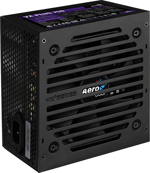 Aerocool VX Plus 750W Μαύρο Τροφοδοτικό Υπολογιστή Full Wired 80 Plus Standard