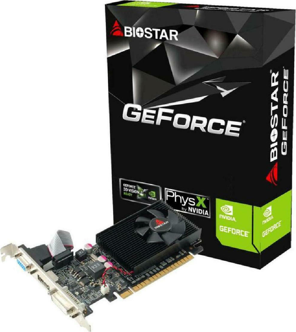 Biostar GeForce GT 730 4GB GDDR3 LP Ver. Κάρτα Γραφικών Κωδικός VN7313TH41-TBARL-BS2