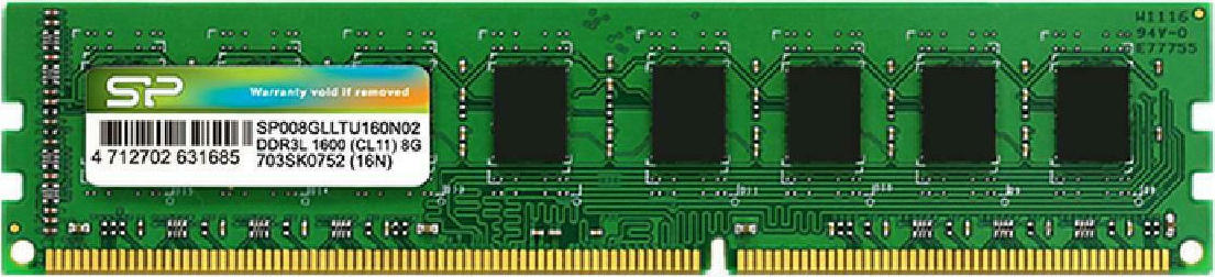 Silicon Power DDR3 με Module 1x8GB και Ταχύτητα 1600 για Desktop Κωδικός SP008GLLTU160N02