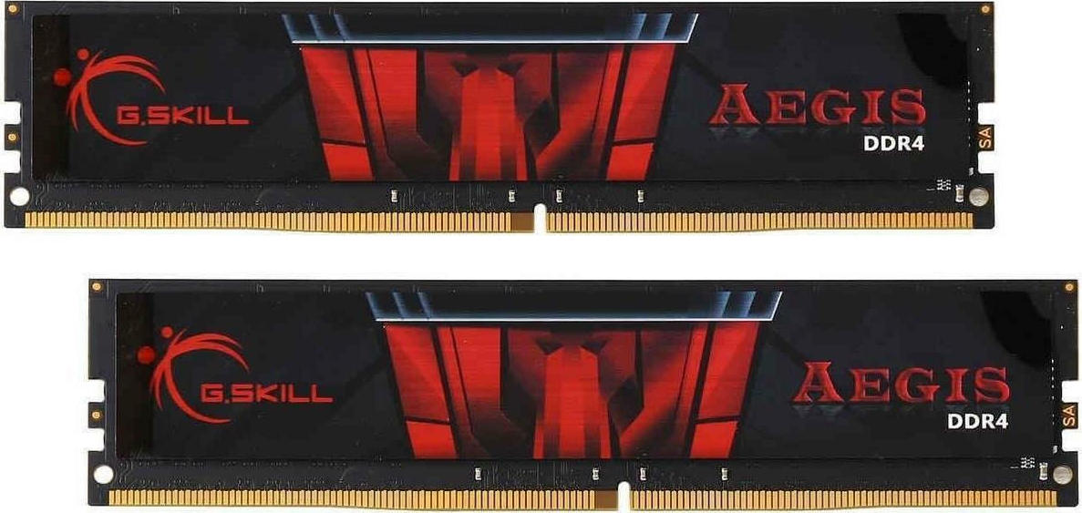 G.Skill Aegis DDR4 16GB RAM με 2x8GB Modules και Ταχύτητα 2666 για Desktop Κωδικός F4-2666C19D-16GIS