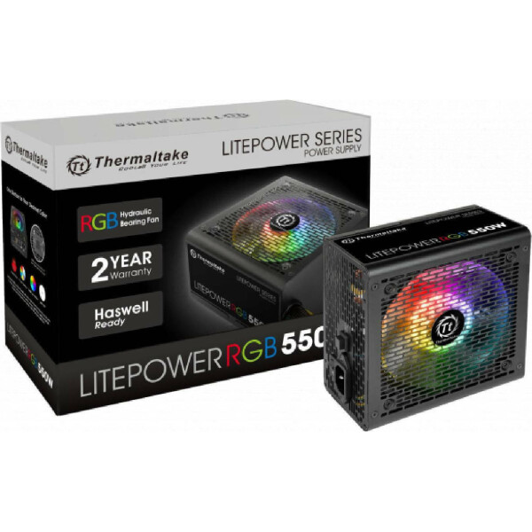 Thermaltake Litepower RGB 550W Μαύρο Τροφοδοτικό Υπολογιστή Full Wired