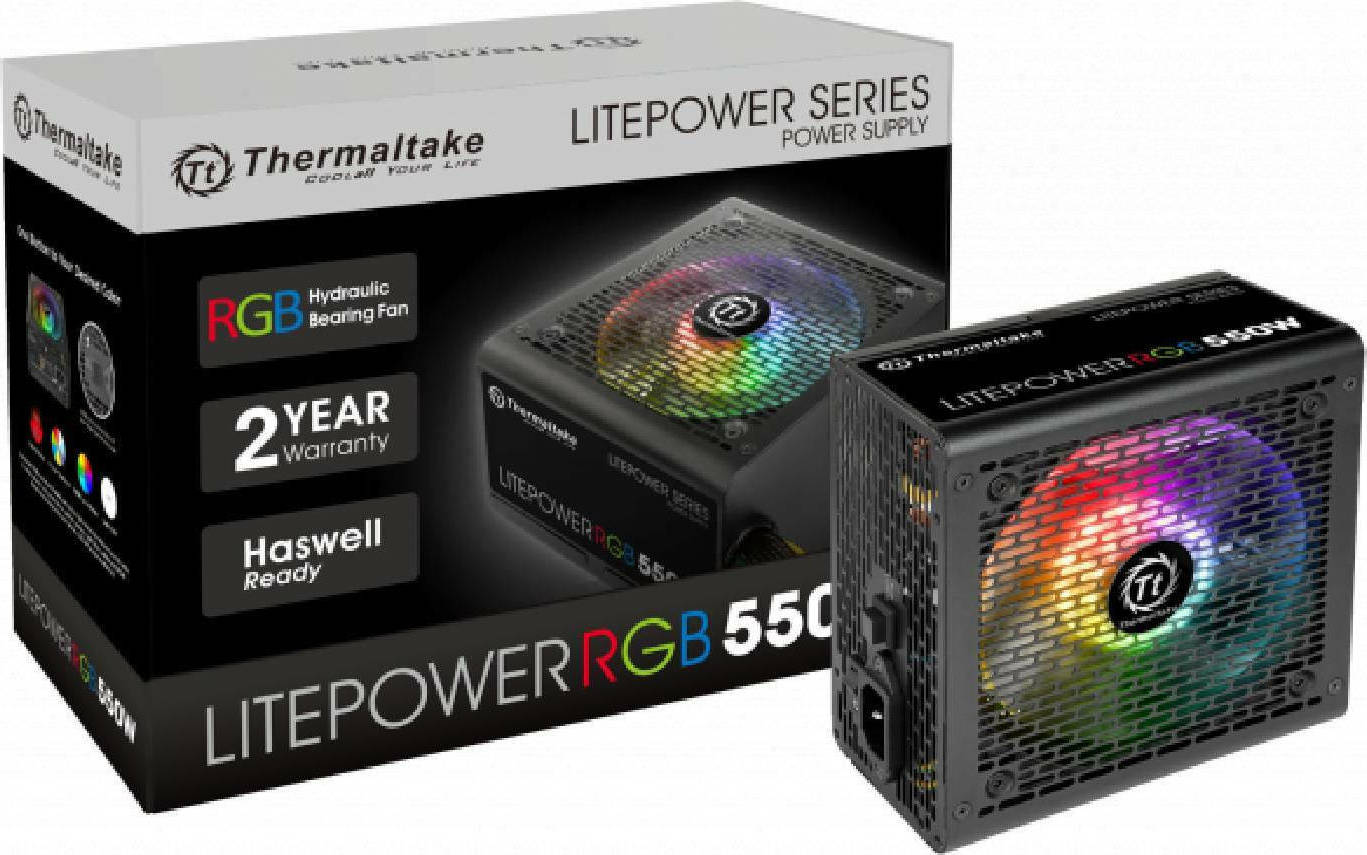 Thermaltake Litepower RGB 550W Μαύρο Τροφοδοτικό Υπολογιστή Full Wired