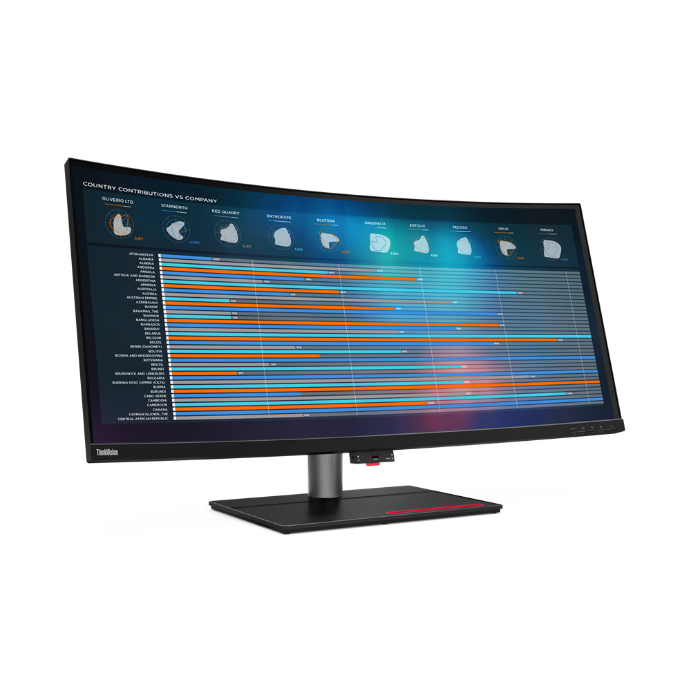 Lenovo ThinkVision P40w-20 Ultrawide IPS Curved Monitor 39.7 5120x2160 με Χρόνο Απόκρισης 6ms GTG