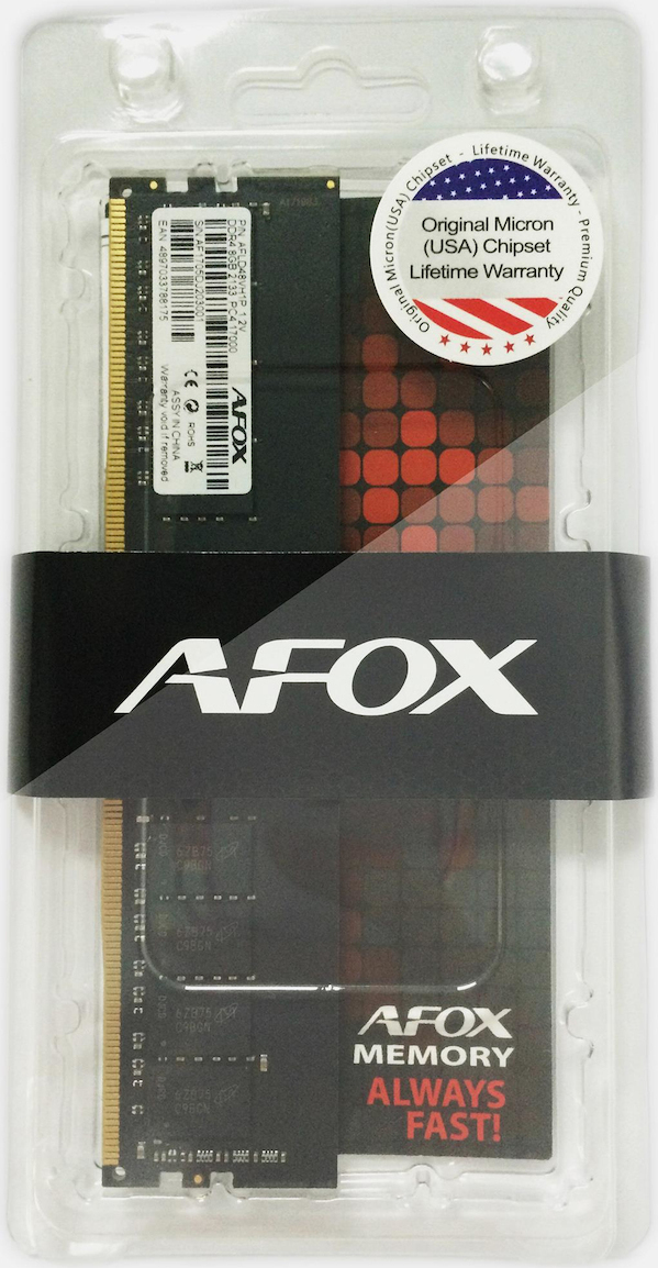 Afox DDR4 με Module 1x8GB και Ταχύτητα 2133 για Desktop Κωδικός AFLD48EK1P