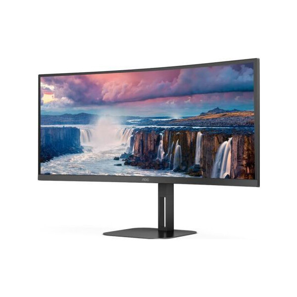 AOC CU34V5C VA Curved Monitor 34 QHD 3440x1440 με Χρόνο Απόκρισης 4ms GTG