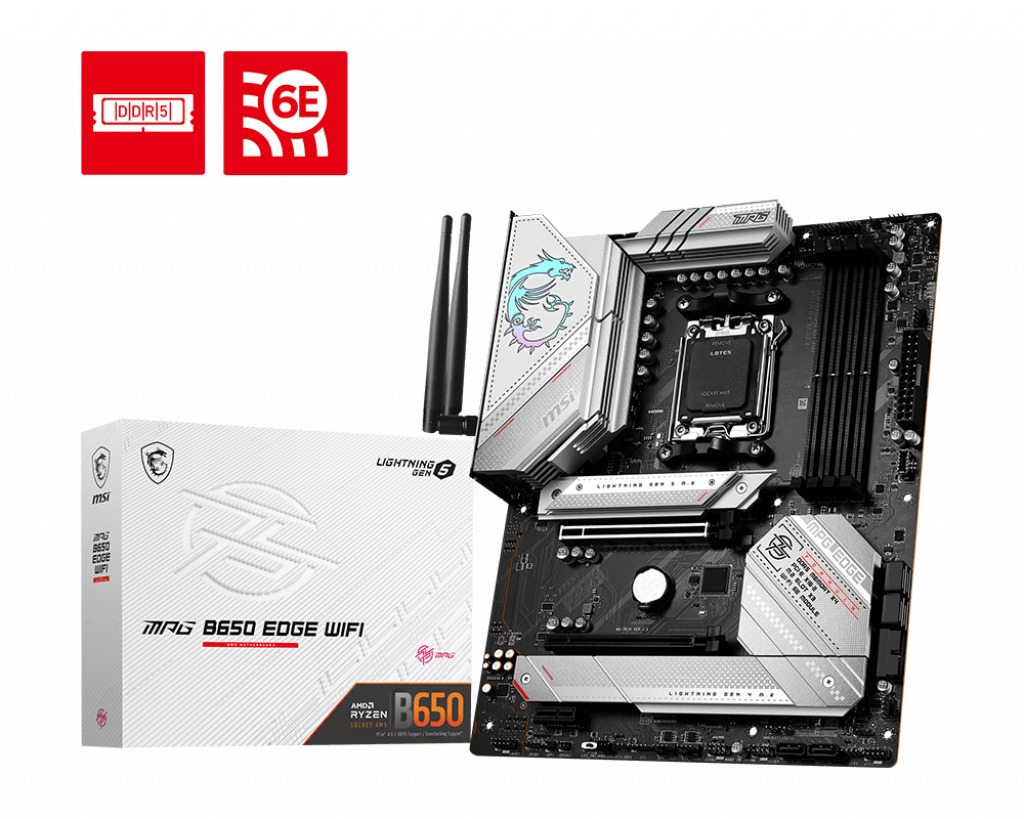 MSI MPG B650 Edge WIFI Motherboard ATX με AMD AM5 Socket 7E10-001R