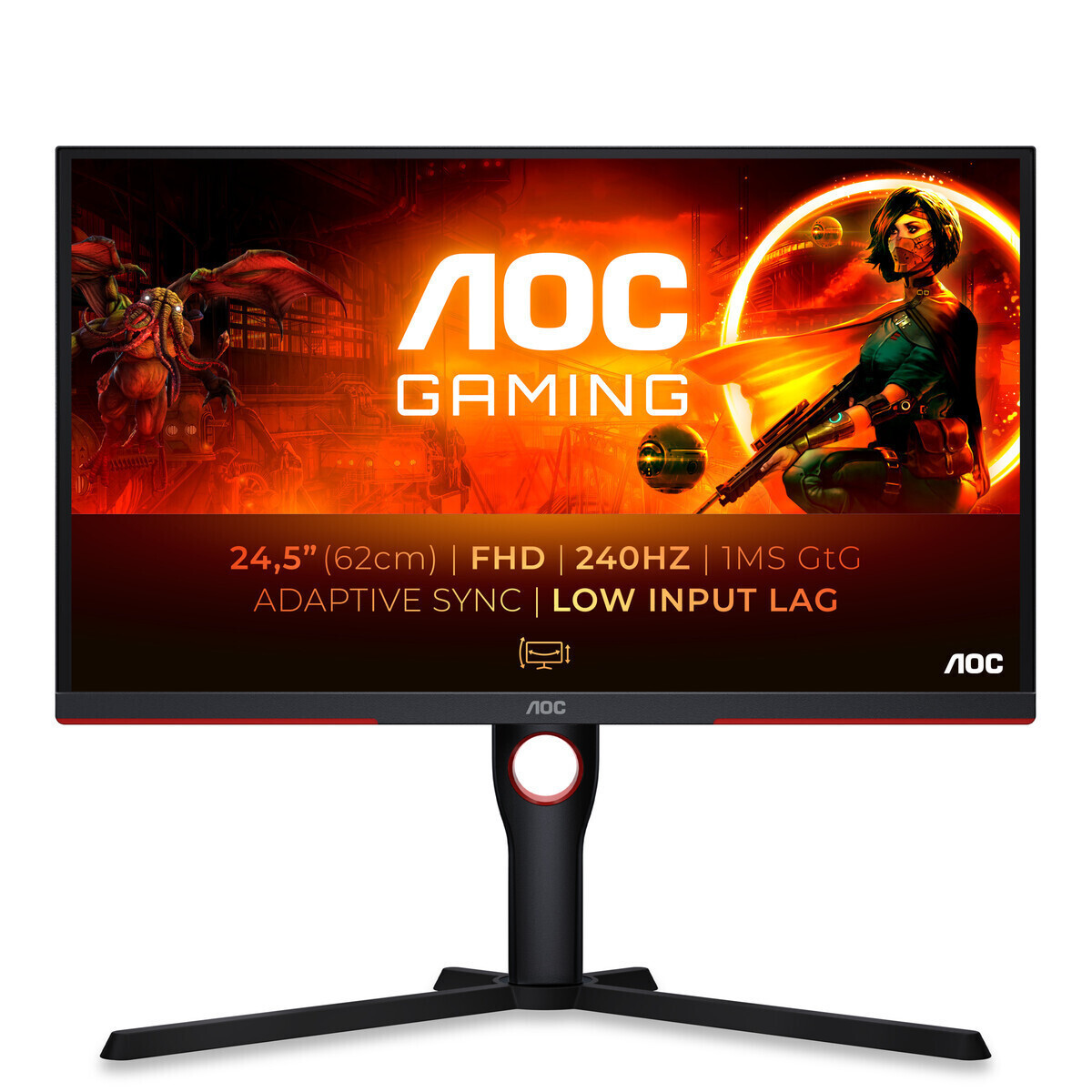AOC 25G3ZM/BK VA Gaming Monitor 24.5 FHD 1920x1080 240Hz με Χρόνο Απόκρισης 1ms GTG