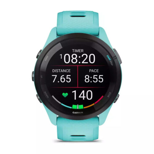 Garmin Forerunner 265 46mm Αδιάβροχο Smartwatch με Παλμογράφο Aqua/Black
