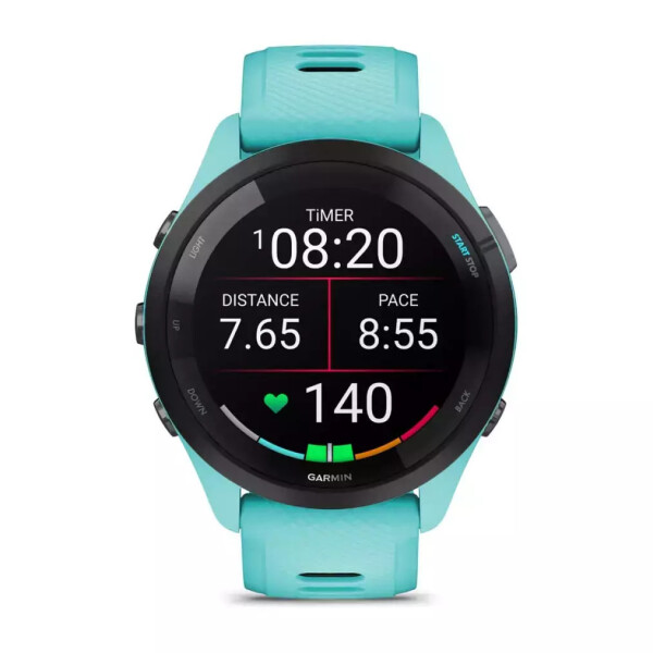 Garmin Forerunner 265 46mm Αδιάβροχο Smartwatch με Παλμογράφο Aqua/Black