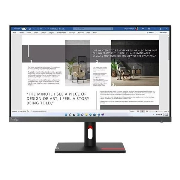Lenovo ThinkVision S27i-30 IPS Monitor 27 FHD 1920x1080 με Χρόνο Απόκρισης 6ms GTG
