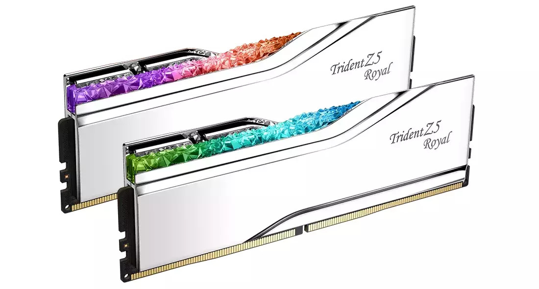 G.Skill Trident Z5 Royal DDR5 32GB RAM με 2x16GB Modules και Ταχύτητα 6400 για Desktop Κωδικός F5-6400J3239G16GX2-TR5S