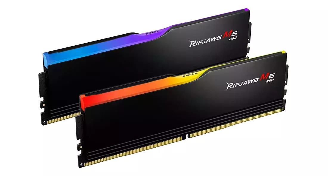 G.Skill Trident M5 RGB DDR5 32GB RAM με 2x16GB Modules και Ταχύτητα 6400 για Desktop Κωδικός F5-6400J3648F16GX2-RM5RK