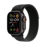 Apple Watch Ultra 2 2024 Titanium 49mm Αδιάβροχο με eSIM και Παλμογράφο Black Titanium Case with Black Trail Loop - M/L