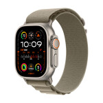 Apple Watch Ultra 2 Titanium 49mm Αδιάβροχο με eSIM και Παλμογράφο Olive Alpine Loop - Large