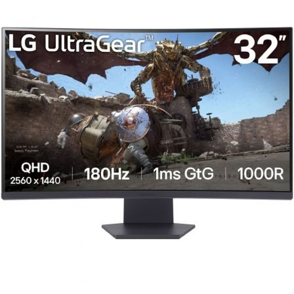 LG UltraGear 32GS60QC-B VA HDR Curved Monitor 31.5 QHD 2560x1440 180Hz με Χρόνο Απόκρισης 1ms GTG