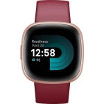 Fitbit Versa 4 Aluminium 41mm Αδιάβροχο Smartwatch με Παλμογράφο Beet Rose