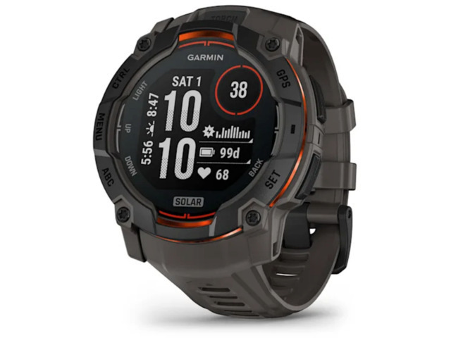 Garmin Instinct 3 Solar Aluminium 50mm Αδιάβροχο Smartwatch με Παλμογράφο Black with Charcoal Band