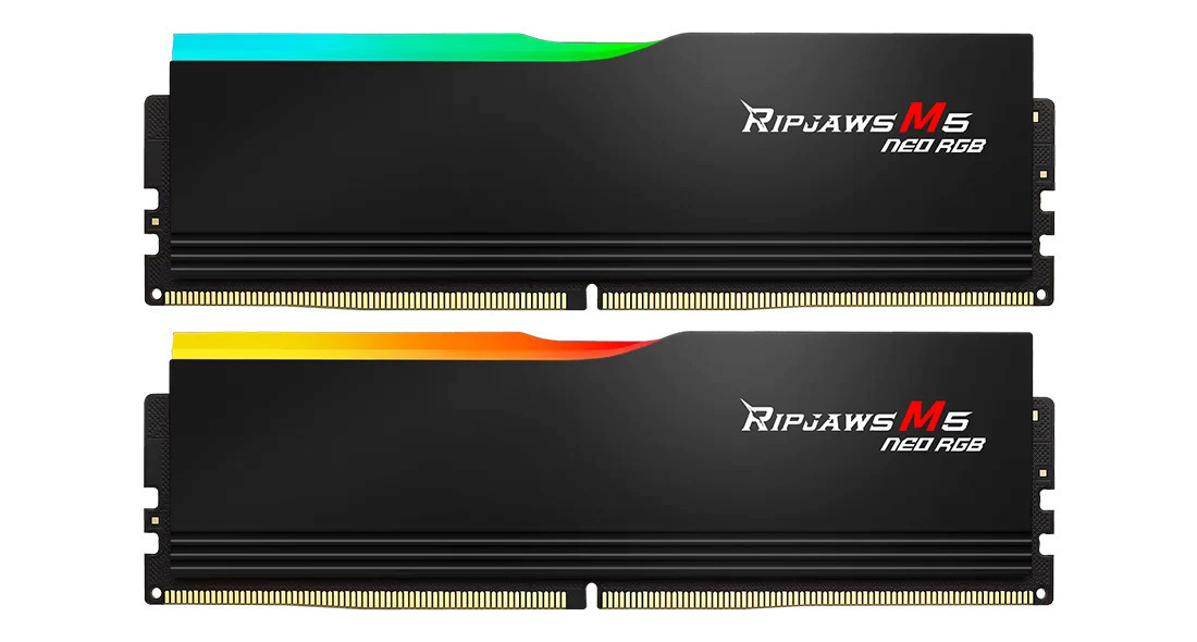 G.Skill Ripjaws M5 Neo RGB DDR5 64GB RAM με 2x32GB Modules και Ταχύτητα 6000 για Desktop Κωδικός F5-6000J2836G32GX2-RM5NRK