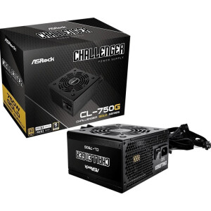 ASRock Challenger CL-750G 750W Μαύρο Τροφοδοτικό Υπολογιστή Full Wired 80 Plus Gold