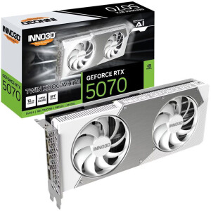 Inno 3D GeForce RTX 5070 12GB GDDR7 Twin X2 OC White Κάρτα Γραφικών Κωδικός N50702-12D7X-195064W