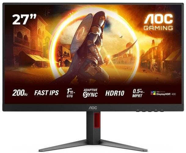 AOC 27G4HA IPS HDR Curved Gaming Monitor 27 FHD 1920x1080 200Hz με Χρόνο Απόκρισης 1ms GTG