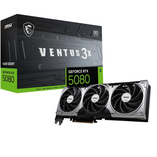 MSI GeForce RTX 5080 16GB GDDR7 Ventus 3X OC Κάρτα Γραφικών
