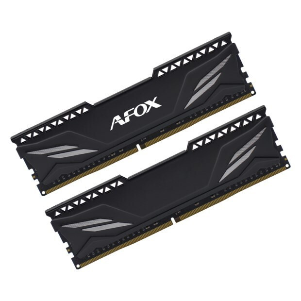 Afox Black Heatsink DDR4 32GB RAM με 2x16GB Modules και Ταχύτητα 3200 για Desktop Κωδικός AFLD432PH1CADB