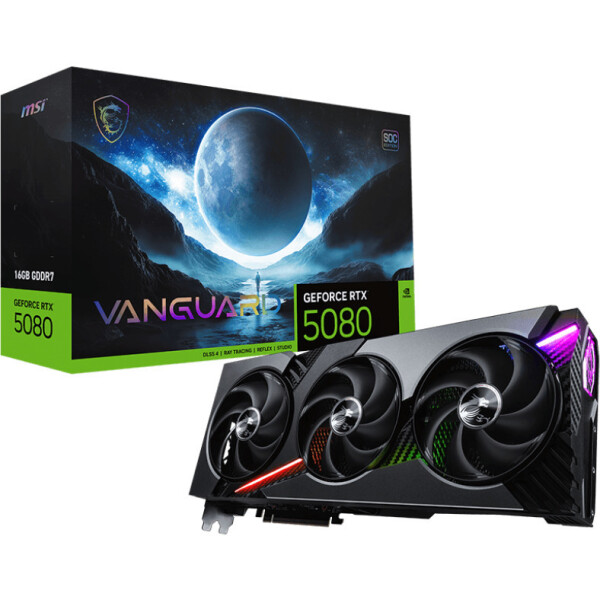 MSI GeForce RTX 5080 16GB GDDR7 Vanguard SOC Κάρτα Γραφικών Κωδικός V531-039R