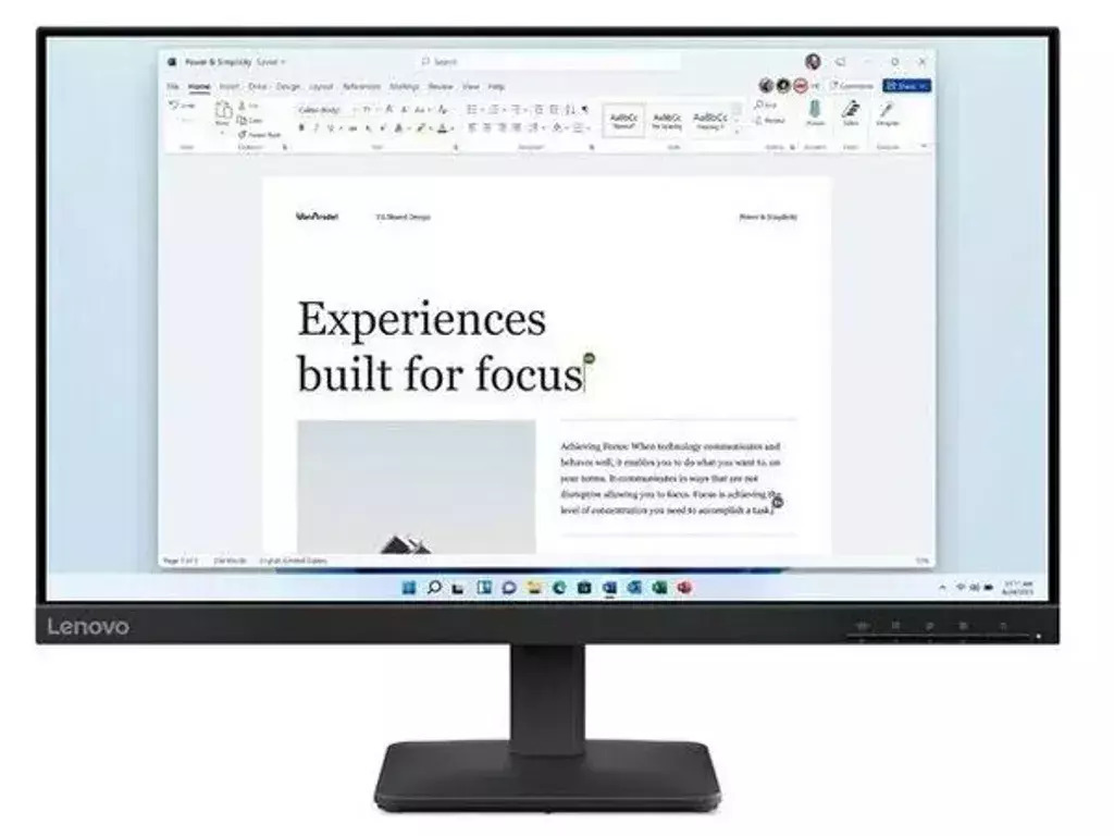 Lenovo L24-4e IPS Monitor 23.8 FHD 1920x1080 με Χρόνο Απόκρισης 4ms GTG