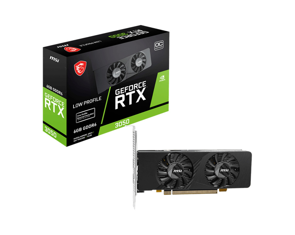 MSI GeForce RTX 3050 6GB GDDR6 LP E 6G OC Κάρτα Γραφικών Κωδικός V812-054R