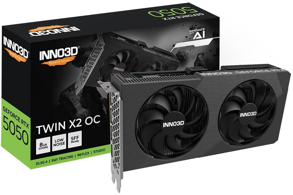 Inno 3D GeForce RTX 5050 8GB GDDR6 TWIN X2 OC Κάρτα Γραφικών Κωδικός N50502-08D6X-174071N